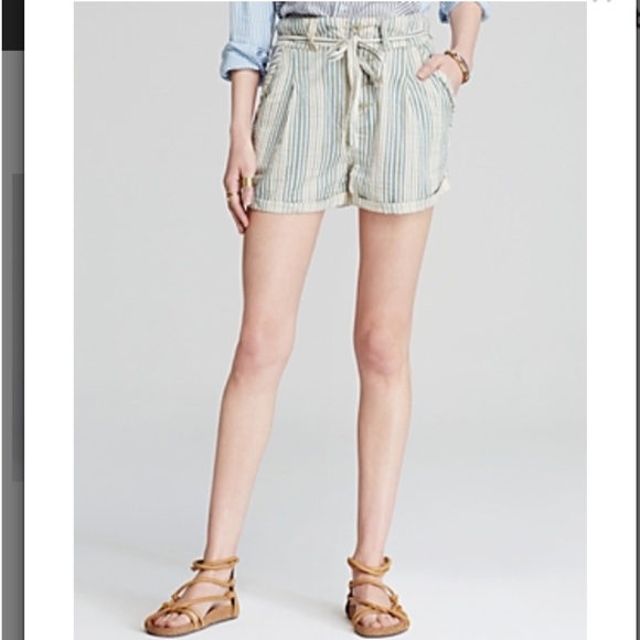 NEW Free People Beachy Striped Shorts Size 2 🌟 - Picture 1 of 6